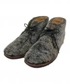 COMME des GARCONS HOMME PLUSコムデギャルソンオムプリュス）の古着「フェイクファーデザートブーツ」｜グレー