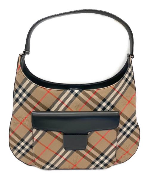 Burberry's（バーバリーズ）Burberry's (バーバリーズ) セミショルダーバッグ 	シャドーホース ベージュ×ブラック 未使用品の古着・服飾アイテム