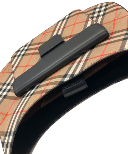 Burberry's（バーバリーズ）Burberry's (バーバリーズ) セミショルダーバッグ 	シャドーホース ベージュ×ブラック 未使用品の古着・服飾アイテム