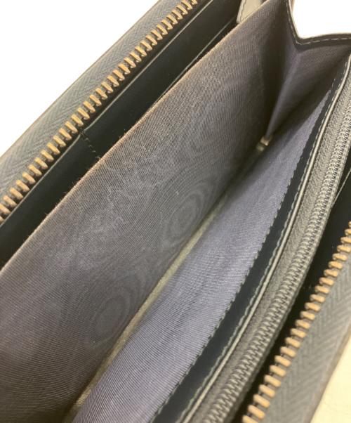 GUCCI（グッチ）GUCCI (グッチ) ラウンドファスナー財布 ネイビーの古着・服飾アイテム