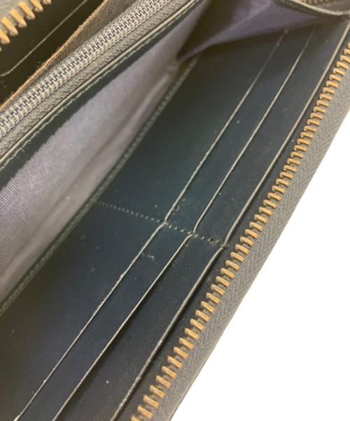 GUCCI（グッチ）GUCCI (グッチ) ラウンドファスナー財布 ネイビーの古着・服飾アイテム