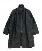 sacaiサカイ）の古着「ナイロンコート Nylon Twill Coat - D/KHAKI 531」｜ブラック