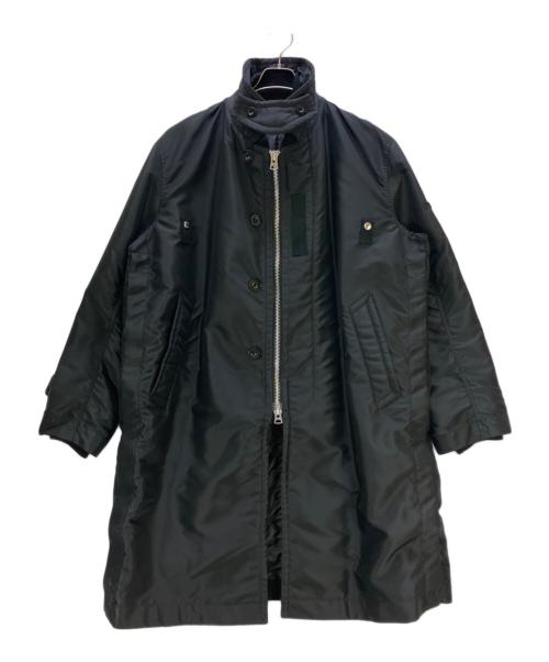 sacai（サカイ）sacai (サカイ) ナイロンコート Nylon Twill Coat - D/KHAKI 531 ブラック サイズ:3の古着・服飾アイテム