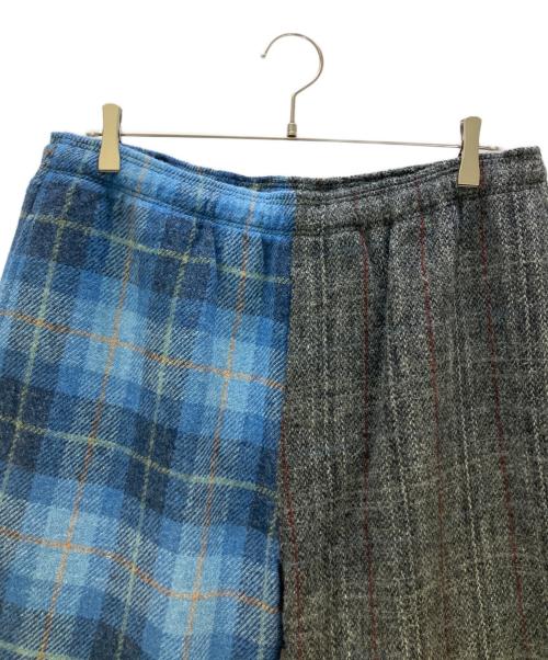 Harris Tweed（ハリスツイード）Harris Tweed (ハリスツイード) stussy (ステューシー) ウールパンツ グレー×ブルー サイズ:Lの古着・服飾アイテム