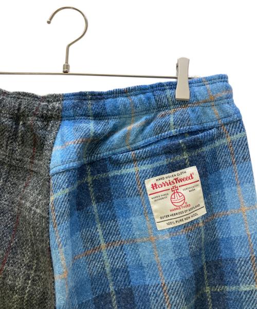Harris Tweed（ハリスツイード）Harris Tweed (ハリスツイード) stussy (ステューシー) ウールパンツ グレー×ブルー サイズ:Lの古着・服飾アイテム