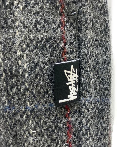 Harris Tweed（ハリスツイード）Harris Tweed (ハリスツイード) stussy (ステューシー) ウールパンツ グレー×ブルー サイズ:Lの古着・服飾アイテム