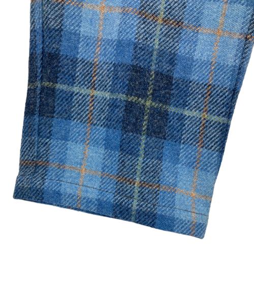 Harris Tweed（ハリスツイード）Harris Tweed (ハリスツイード) stussy (ステューシー) ウールパンツ グレー×ブルー サイズ:Lの古着・服飾アイテム