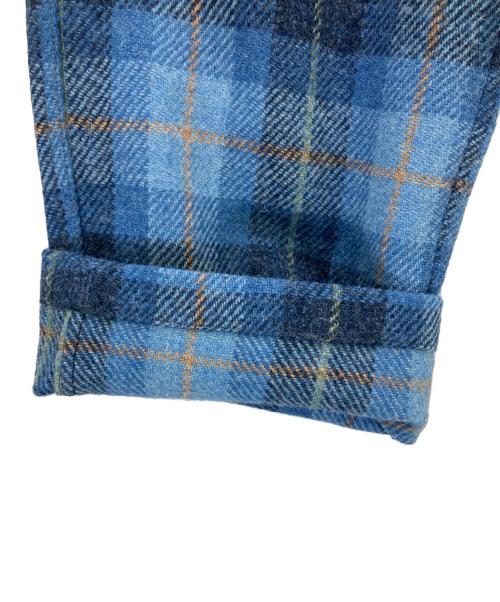 Harris Tweed（ハリスツイード）Harris Tweed (ハリスツイード) stussy (ステューシー) ウールパンツ グレー×ブルー サイズ:Lの古着・服飾アイテム