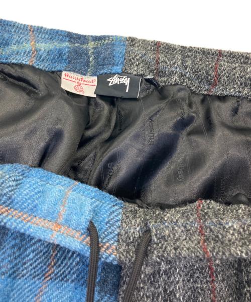 Harris Tweed（ハリスツイード）Harris Tweed (ハリスツイード) stussy (ステューシー) ウールパンツ グレー×ブルー サイズ:Lの古着・服飾アイテム