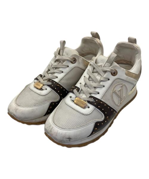 LOUIS VUITTON（ルイ ヴィトン）LOUIS VUITTON (ルイ ヴィトン) ランアウェイラインスニーカー ホワイト×ブラウン サイズ:24.5cmの古着・服飾アイテム
