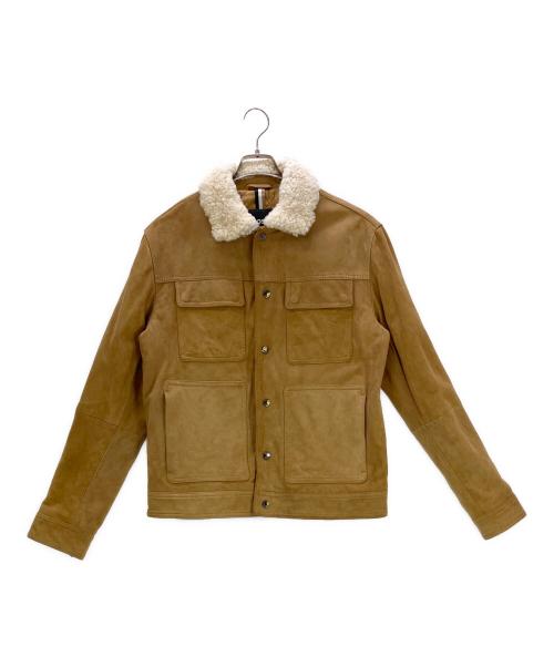 BOSS（ボス）BOSS (ボス) スエードレザージャケット Mahdi ブラウン サイズ:50の古着・服飾アイテム