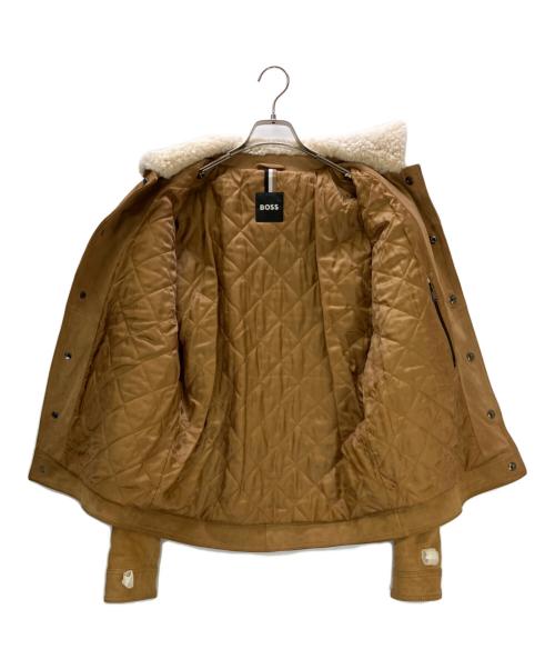 BOSS（ボス）BOSS (ボス) スエードレザージャケット Mahdi ブラウン サイズ:50の古着・服飾アイテム