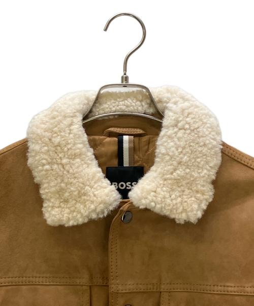 BOSS（ボス）BOSS (ボス) スエードレザージャケット Mahdi ブラウン サイズ:50の古着・服飾アイテム