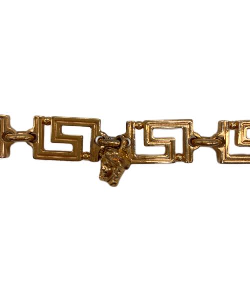 VERSACE（ヴェルサーチ）VERSACE (ヴェルサーチ) チェーンブレスレット グレカブレスレット ゴールド（カラー）の古着・服飾アイテム