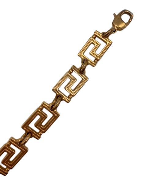 VERSACE（ヴェルサーチ）VERSACE (ヴェルサーチ) チェーンブレスレット グレカブレスレット ゴールド（カラー）の古着・服飾アイテム