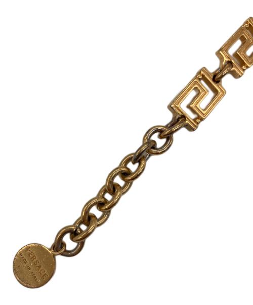 VERSACE（ヴェルサーチ）VERSACE (ヴェルサーチ) チェーンブレスレット グレカブレスレット ゴールド（カラー）の古着・服飾アイテム