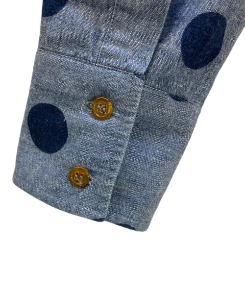 Vivienne Westwood（ヴィヴィアンウエストウッド）Vivienne Westwood (ヴィヴィアンウエストウッド) 変形アシンメトリー長袖シャツ ブルー サイズ:46の古着・服飾アイテム