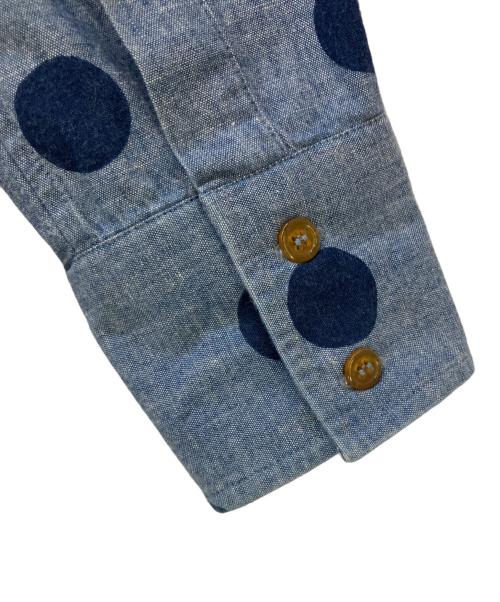 Vivienne Westwood（ヴィヴィアンウエストウッド）Vivienne Westwood (ヴィヴィアンウエストウッド) 変形アシンメトリー長袖シャツ ブルー サイズ:46の古着・服飾アイテム
