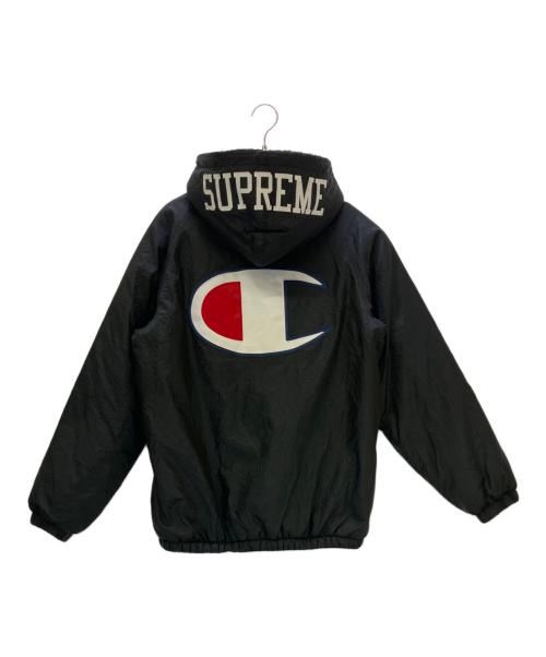 Champion（チャンピオン）Champion (チャンピオン) SUPREME (シュプリーム) ジャケット 17AW champion Sherpa Lined Hooded Jacket ブラック サイズ:Sの古着・服飾アイテム