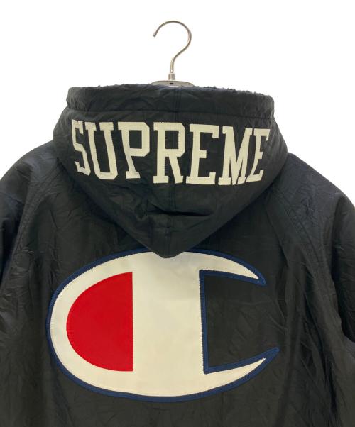 Champion（チャンピオン）Champion (チャンピオン) SUPREME (シュプリーム) ジャケット 17AW champion Sherpa Lined Hooded Jacket ブラック サイズ:Sの古着・服飾アイテム