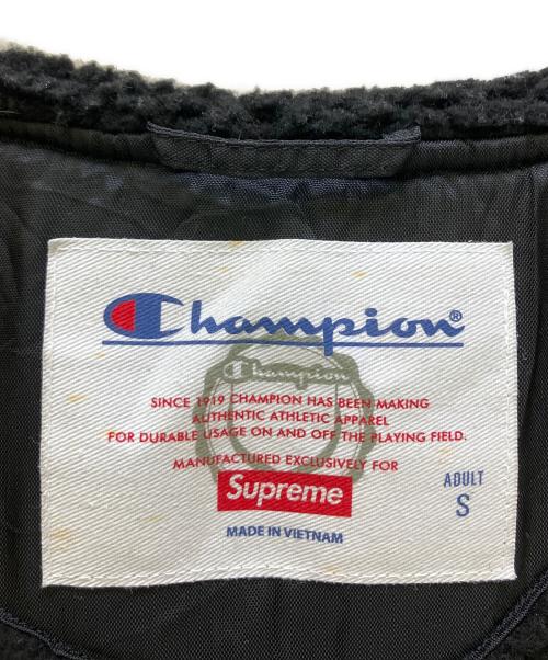 Champion（チャンピオン）Champion (チャンピオン) SUPREME (シュプリーム) ジャケット 17AW champion Sherpa Lined Hooded Jacket ブラック サイズ:Sの古着・服飾アイテム