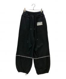 THE RED THREAD（ザ・レッド・スレッド）の古着「スウェットパンツ S double drawstring pants」｜ブラック