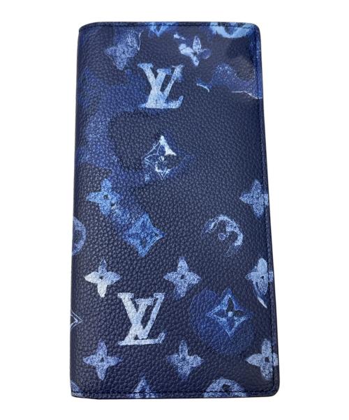 LOUIS VUITTON（ルイ ヴィトン）LOUIS VUITTON (ルイ ヴィトン) 長財布　ポルトフォイユ・ブラザ NM ネイビーの古着・服飾アイテム
