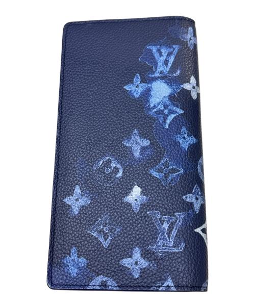 LOUIS VUITTON（ルイ ヴィトン）LOUIS VUITTON (ルイ ヴィトン) 長財布　ポルトフォイユ・ブラザ NM ネイビーの古着・服飾アイテム