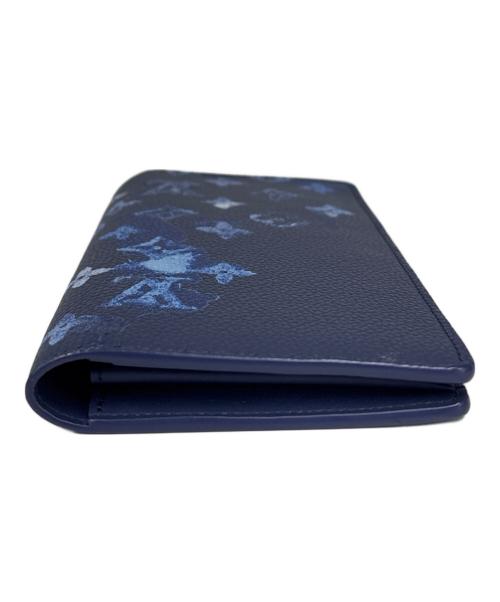 LOUIS VUITTON（ルイ ヴィトン）LOUIS VUITTON (ルイ ヴィトン) 長財布　ポルトフォイユ・ブラザ NM ネイビーの古着・服飾アイテム