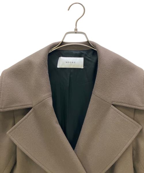 ADORE（アドーア）ADORE (アドーア) シャルムショートビーバービックカラーコート ブラウン サイズ:38の古着・服飾アイテム