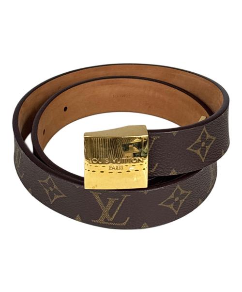 LOUIS VUITTON（ルイ ヴィトン）LOUIS VUITTON (ルイ ヴィトン) ベルト　サンチュールキャレ ブラウンの古着・服飾アイテム