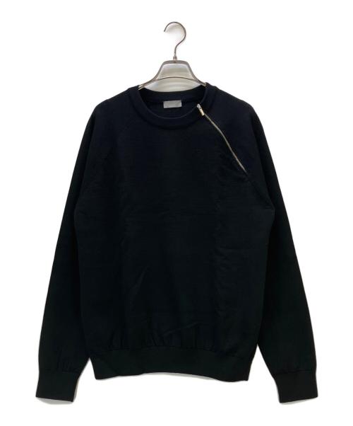 Dior（ディオール）Dior (ディオール) クールネックジップニット ブラック サイズ:Lの古着・服飾アイテム