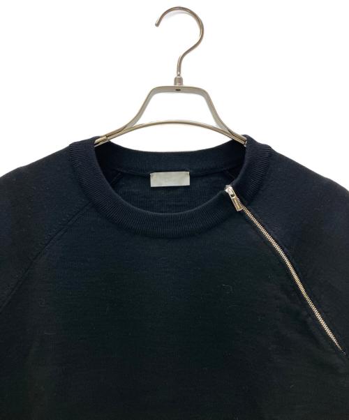 Dior（ディオール）Dior (ディオール) クールネックジップニット ブラック サイズ:Lの古着・服飾アイテム