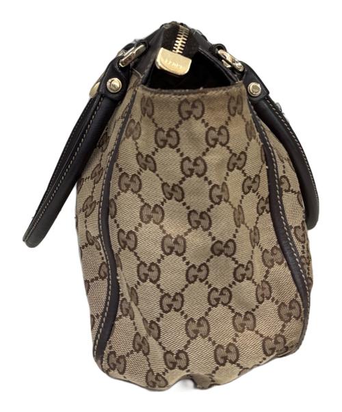 GUCCI（グッチ）GUCCI (グッチ) トートバッグ　GG ベージュ×ブラウンの古着・服飾アイテム