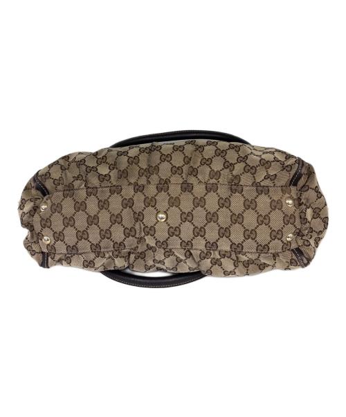 GUCCI（グッチ）GUCCI (グッチ) トートバッグ　GG ベージュ×ブラウンの古着・服飾アイテム