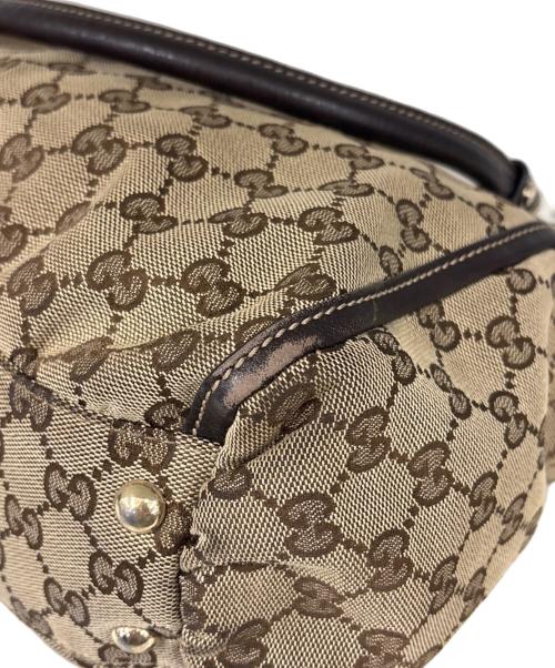 GUCCI（グッチ）GUCCI (グッチ) トートバッグ　GG ベージュ×ブラウンの古着・服飾アイテム