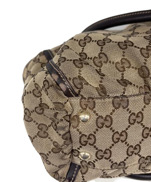 GUCCI（グッチ）GUCCI (グッチ) トートバッグ　GG ベージュ×ブラウンの古着・服飾アイテム
