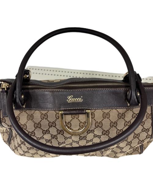 GUCCI（グッチ）GUCCI (グッチ) トートバッグ　GG ベージュ×ブラウンの古着・服飾アイテム