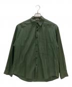 AURALEEオーラリー）の古着「WASHED FINX TWILL BIG SHIRTS」｜グリーン