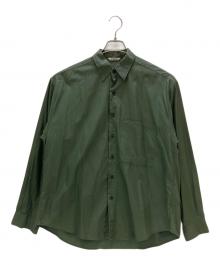 AURALEE（オーラリー）の古着「WASHED FINX TWILL BIG SHIRTS」｜グリーン