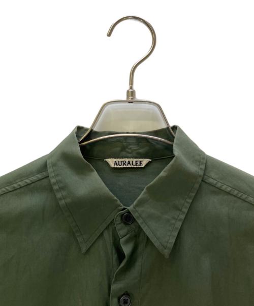 AURALEE（オーラリー）AURALEE (オーラリー) WASHED FINX TWILL BIG SHIRTS グリーン サイズ:4の古着・服飾アイテム