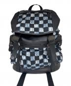 COACHコーチ）の古着「リュック　Terrain Trek Pack with Graphic Checker Print」｜ブルー×ブラック