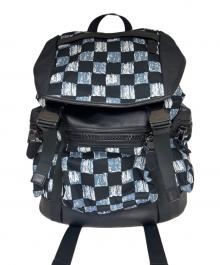 COACH（コーチ）の古着「リュック　Terrain Trek Pack with Graphic Checker Print」｜ブルー×ブラック