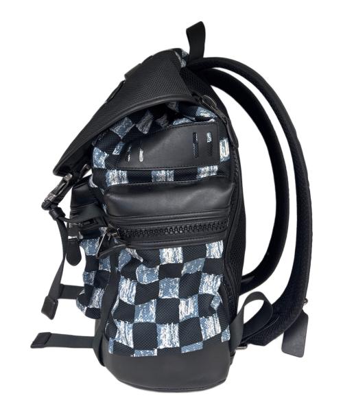 COACH（コーチ）COACH (コーチ) リュック　Terrain Trek Pack with Graphic Checker Print ブルー×ブラックの古着・服飾アイテム