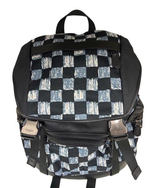 COACH（コーチ）COACH (コーチ) リュック　Terrain Trek Pack with Graphic Checker Print ブルー×ブラックの古着・服飾アイテム