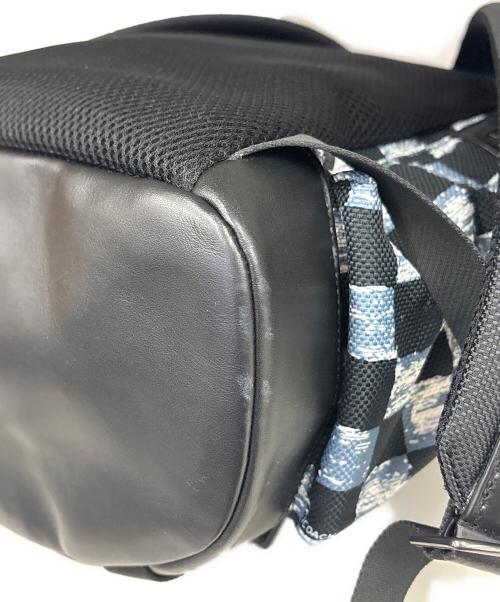 COACH（コーチ）COACH (コーチ) リュック　Terrain Trek Pack with Graphic Checker Print ブルー×ブラックの古着・服飾アイテム