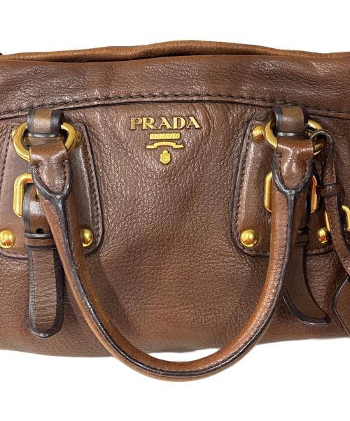 PRADA（プラダ）PRADA (プラダ) 2WAYバッグ CERVO ブラウンの古着・服飾アイテム