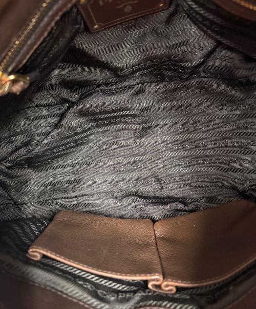 PRADA（プラダ）PRADA (プラダ) 2WAYバッグ CERVO ブラウンの古着・服飾アイテム