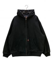 SUPREME×Dickies（シュプリーム×ディッキーズ）の古着「ジップパーカー 	25FW Quilted Lined Zip Up Hooded Sweatshirt」｜ブラック