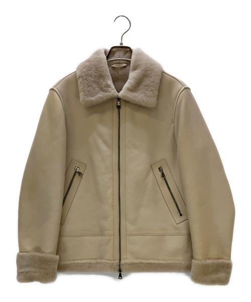 EMMETI（エンメティ）EMMETI (エンメティ) ムートンジャケット ベージュ サイズ:44の古着・服飾アイテム